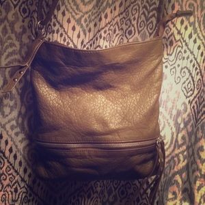 Brown cross body purse